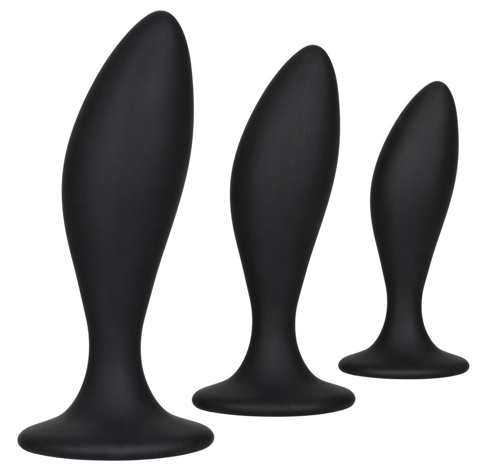 Lot de 3 plugs en silicone Curve Kit Noirs - Calexotics - Plugs Débutant & Kits