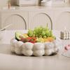 Divided Rotatable Fruit Platter Large Capacity Snack Storage Box Candy Nut Serving Tray  Kitchen