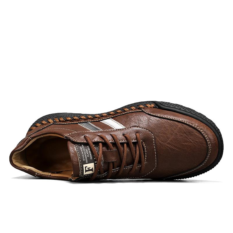 38-46 Herren Retro Echtleder Freizeitschuhe Winter Plus Samt Stiefeletten Frühling/Herbst Herrenstiefel