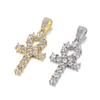 TEMU Creative Alloy Full Diamond Cross Necklace