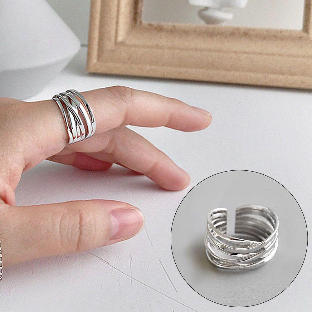Irregular Vintage Bohemian Novelty Jewelry Opening Rings Women Layered Finger Ring