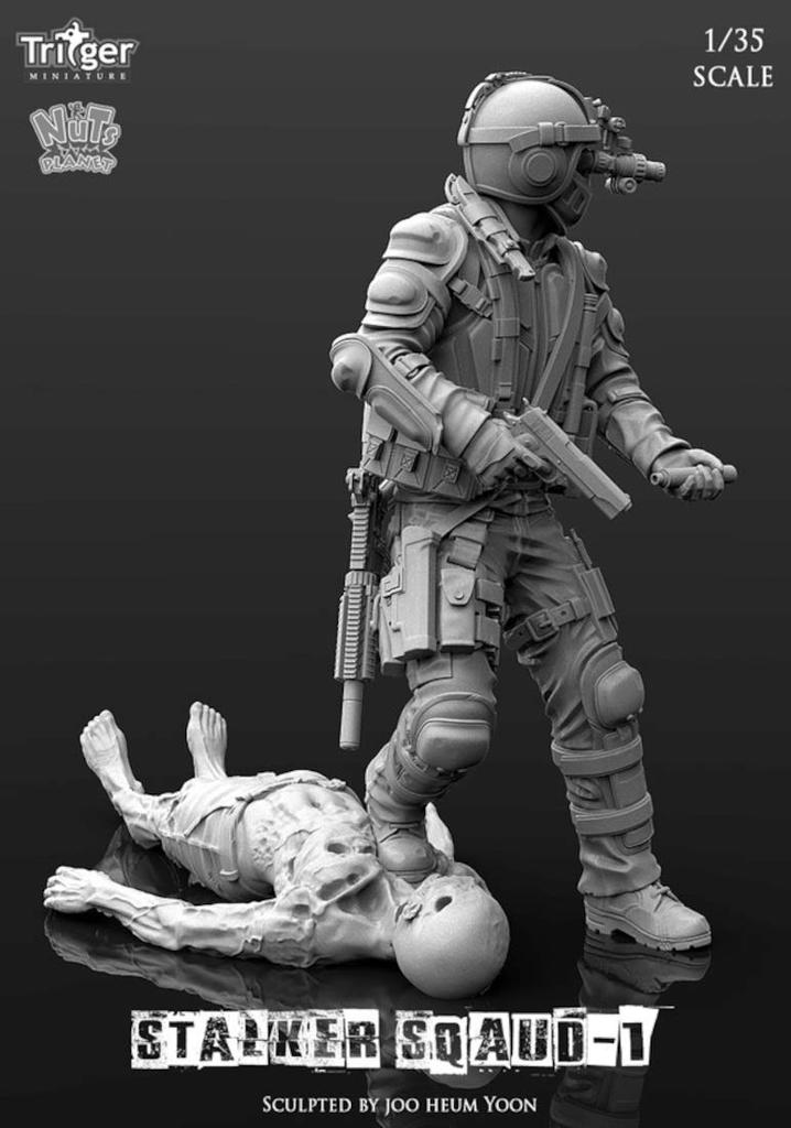 Nuts Planet 1/35 Stalker Squad 1 Anführer entfernt Schalldämpfer Unbemalter Resin-Bausatz T35018