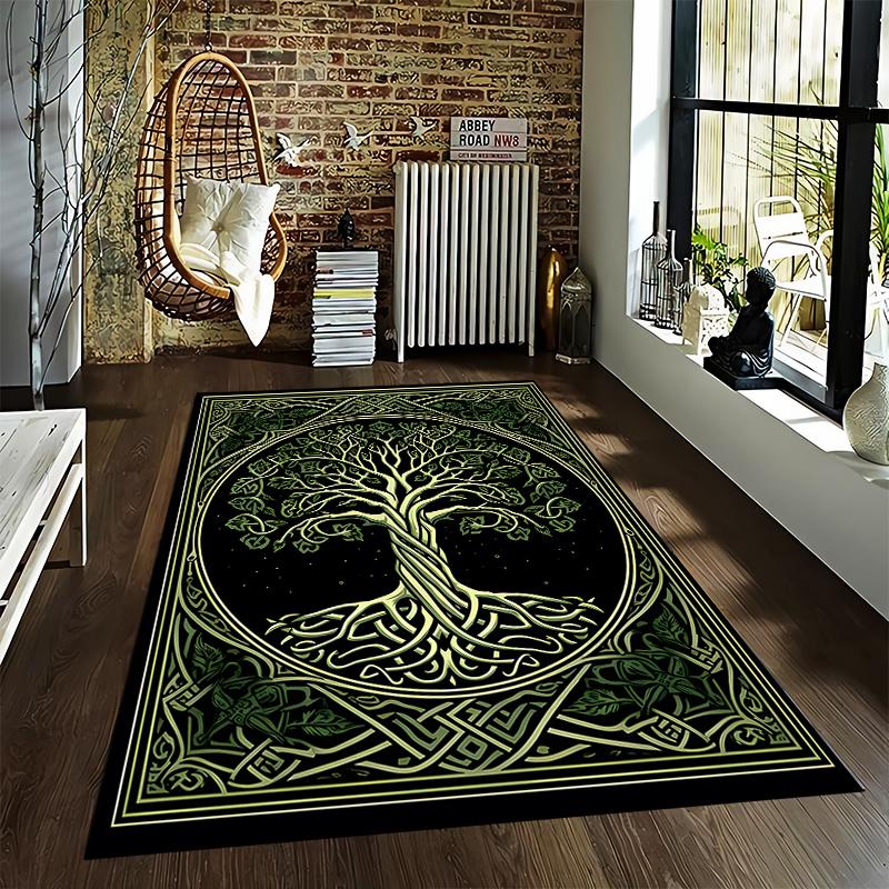 Unique Tree Design Rug for Home Decor Suitable for use as an anti-slip game mat for living room and bedroom sofas