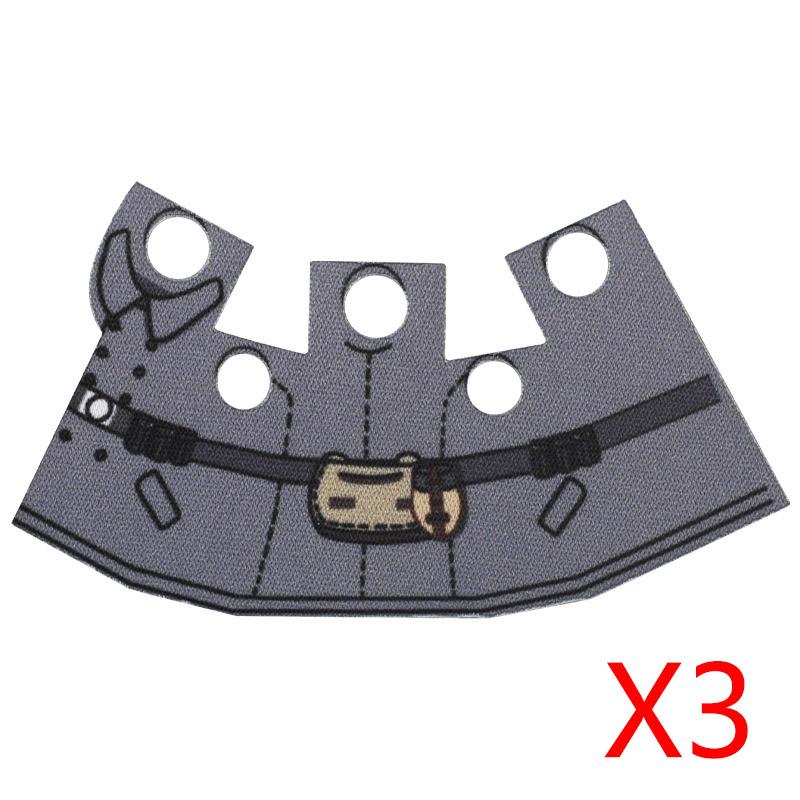 Military Building Blocks Accessories Military Backpack Color Printed Coat Camouflage Body Armor Gift Boy Toy Mini Bricks