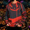 Men's Long Sleeve Hoodie Sun Shirt with Halloween Print