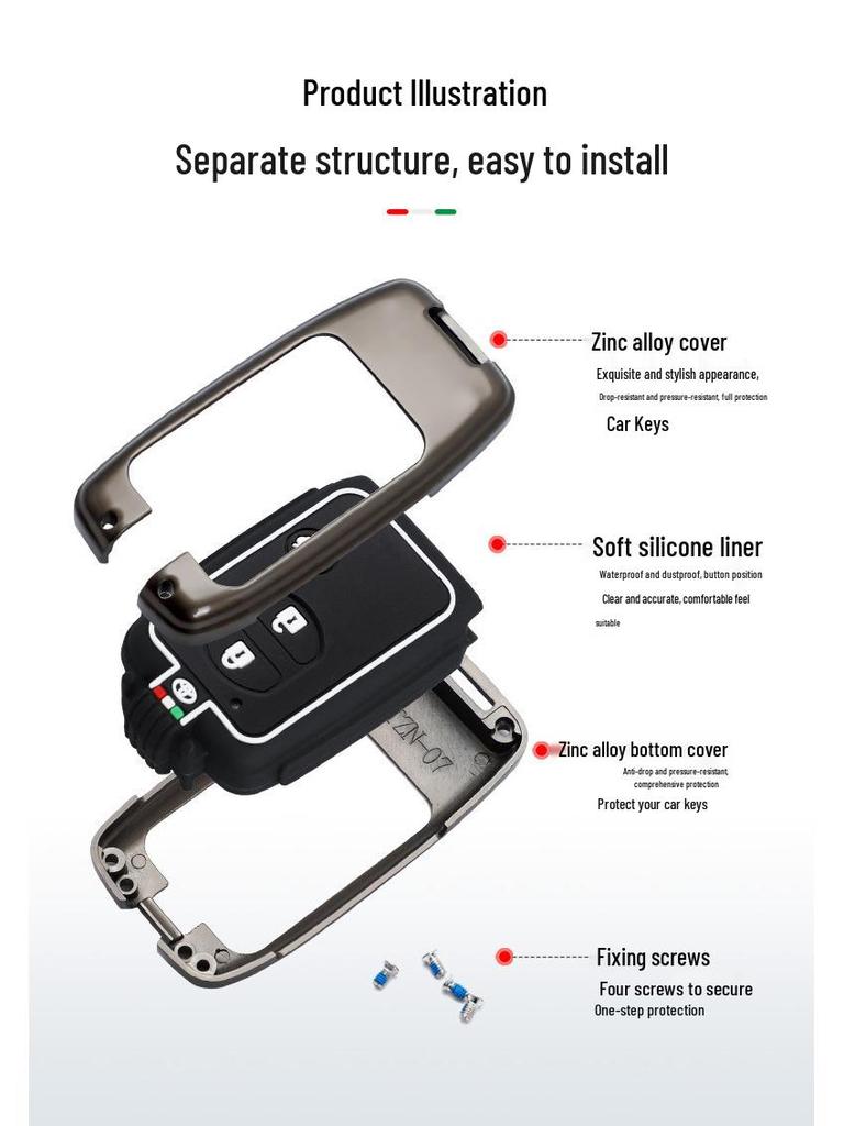 Toyota Key Case for Land Cruiser, Old Model Camry, Prado, Highlander