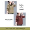 Mom's Casual Fashion Hooded Jacket - Stylish Short Trench for Middle-Aged and Elderly Women