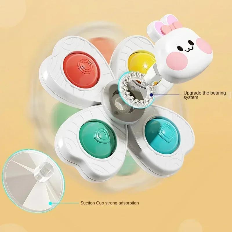 Infant Sucker Spinning Playthings Children Bath Montessori Education Rotating 3 Years Bathroom Playthings Ideal for Toddler Infant Playthings Ideal