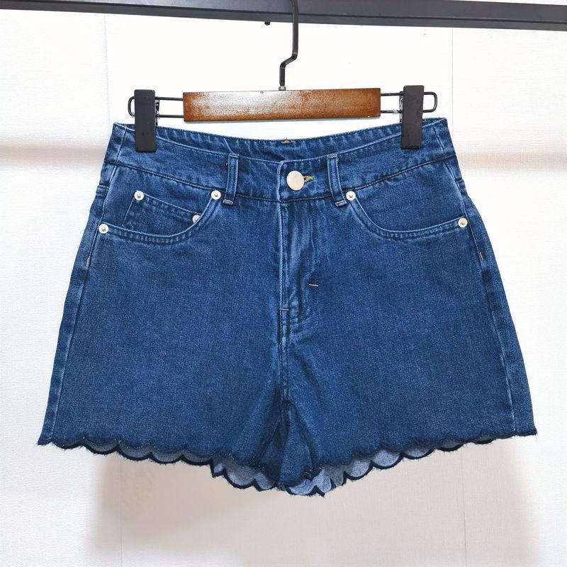 

Бренд Хвостовые товары Летние K-стиль Высокая талия Волнистый край Омолаживающие Джинсовые шорты Западный стиль Модная версия a Хот-пентс для женщин Figure S