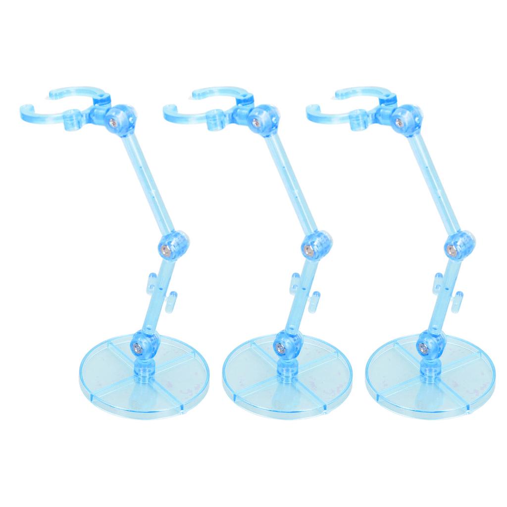 10PCS Action Figure Stand Plastic Translucent Doll Model Support Display Holder Base for 6 Inch Dolls Blue