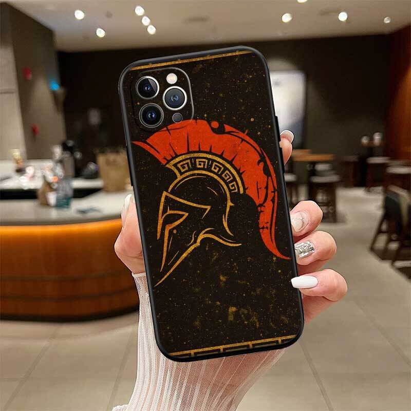Spartan Warrior Shockproof Phone Case for iPhone 6 6s 7 8 11 12 13 14 15 16 17 16E XS Pro Max XR X SE Air