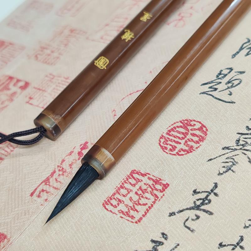 Black Tip Purple Brush Small Script Brush Professional Grade Small Script Pen Thin Gold Body Work Pen Hook Line Brush Set