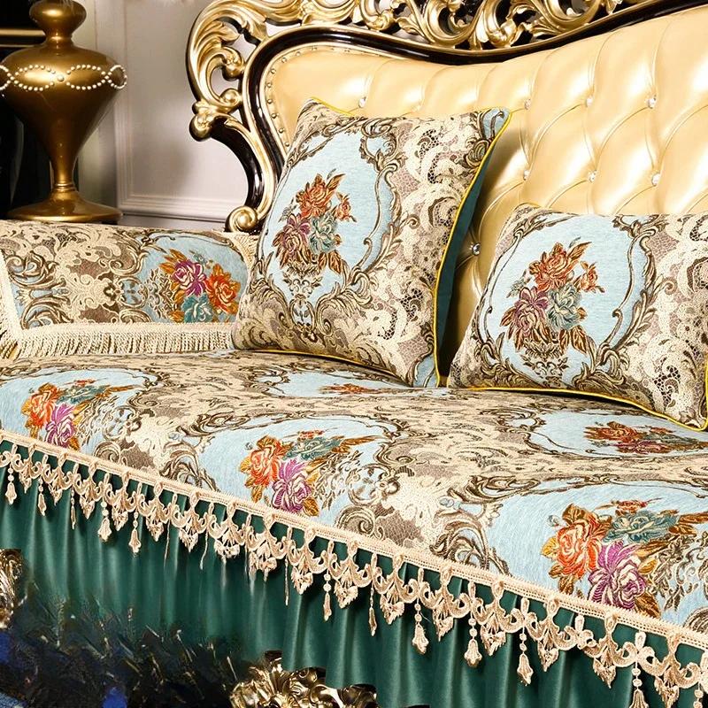 17cm Okraj Protiskluzový Luxusní Celoroční Univerzální Polštář na Pohovku Letní Plné Krytí Látka Moderní Retro Polštář na Pohovku