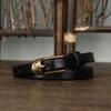 1.5cm Width Women Belts Copper Pin Buckle Rea; Cowskin Genuine Leather Thin Belt Female Waistband for Jeans Dresses Pants
