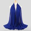 Hot Malaysian Indonesian Pearl Chiffon Stone Edge Turban Spring and Summer Long Women's Hijab Scarf 70x180cm