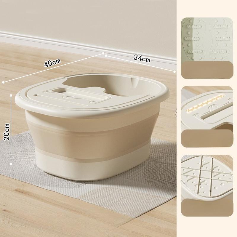Portable Foldable Foot Bath Tub - Thick Plastic Space-Saving Design, Needed for Home,Bedroom Use - Bathroom Accessories