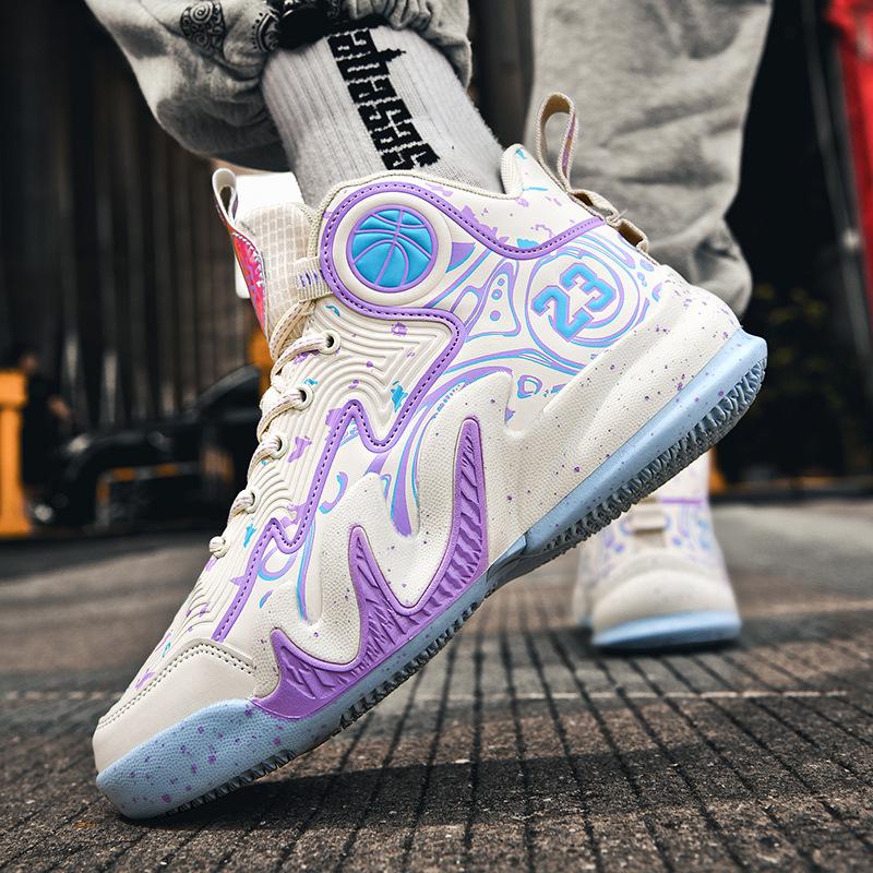 Basketball shoes men's children's sports shoes teenagers junior high school students blue sneakers men's and women's sports indoor and outdoor p