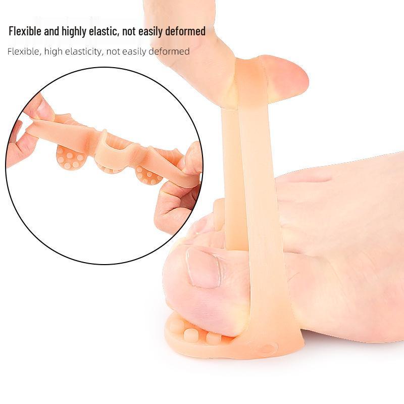 Three-Hole Toe Separator & Bunion Corrector: Soft, Cuttable Hammer Toe Straightener & Protector