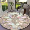 1pc General-purpose Rug, Ancient Celestial Glow Printed Round Rug, Comfortable Office Chair Carpet, Home Entrance Floor Mat