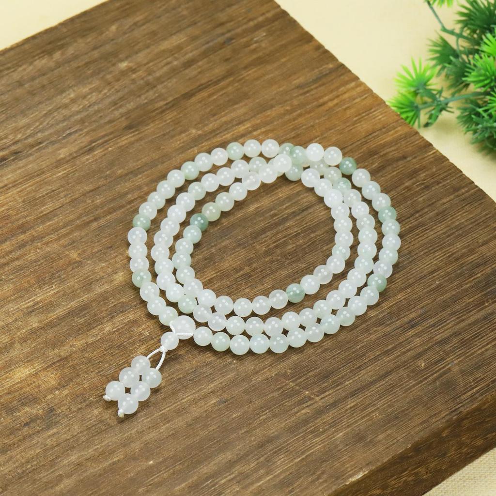 Tianshan Jade Green Multi-Size 108-Bead Buddhist Bracelet