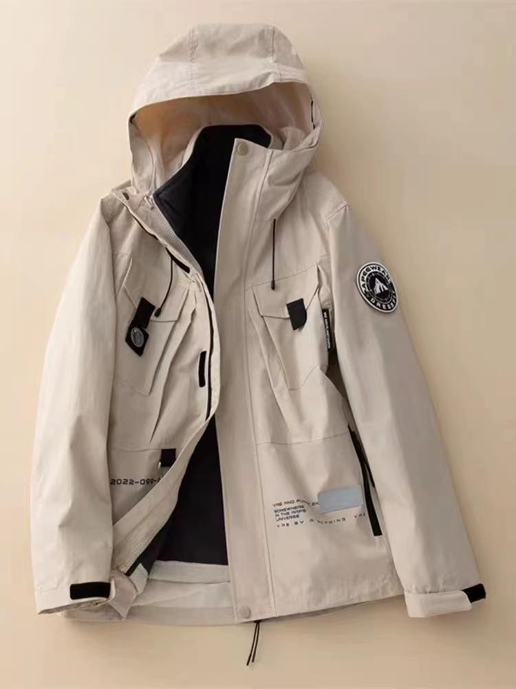 

Новый унисекс осенне-зимний ветрозащитный плащ в стиле хай-энд стритвир: Куртка 3-в-1, отстегивающаяся, пуховая, для активного отдыха L