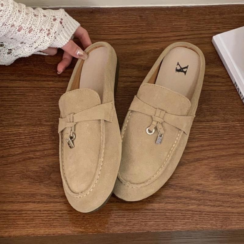 Fashion Summer New Style Slippers 2025 Fashion Elegant Versatile Trend Soft Soled Women Slippers Cow Leather Mules Slippers Lady Sandals