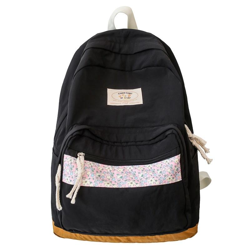 Рюкзак женский маленький цветочный лоскутный студенческий рюкзак большой емкости зелёный — фото 23