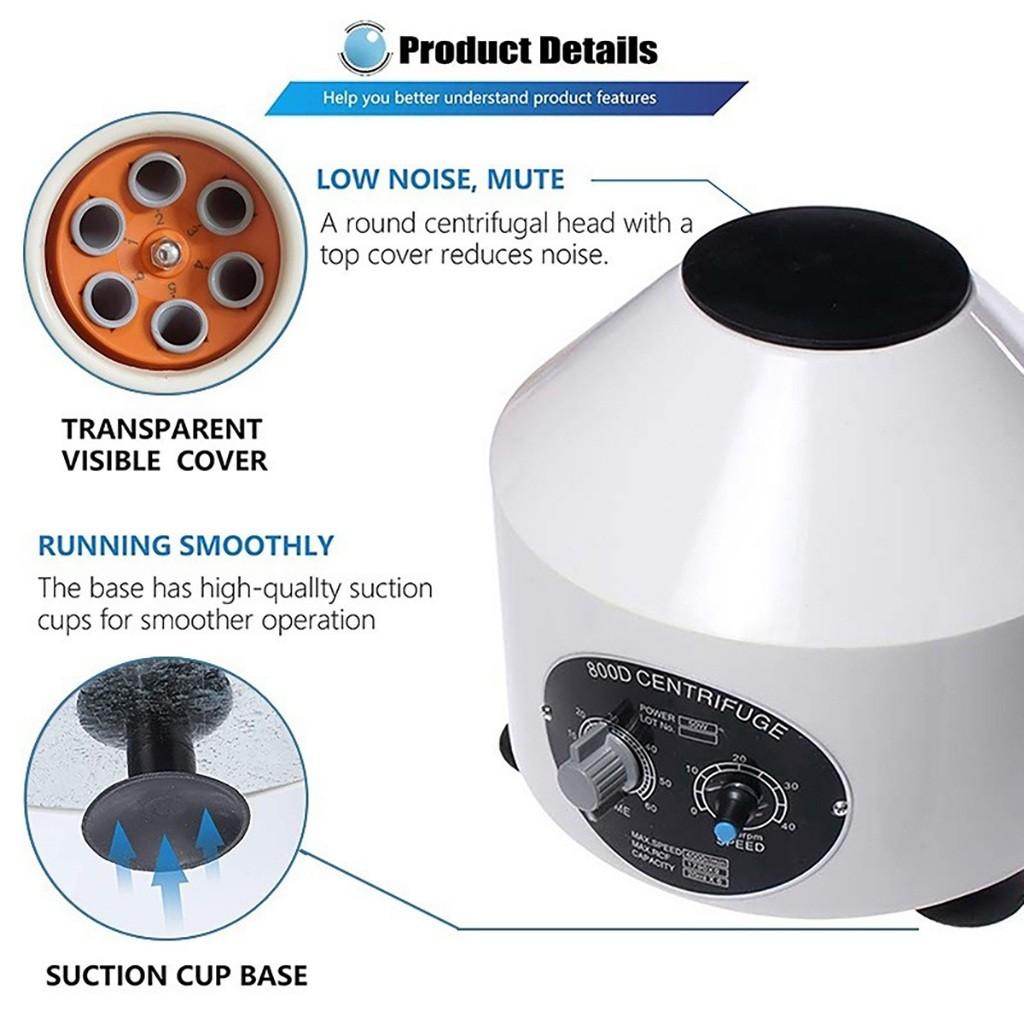 Centrifuga 800D Prp Lékařský přístroj Centrifuga 4000 ot/min Test Krevní plazma Centrifugační přístroj Centrifuga