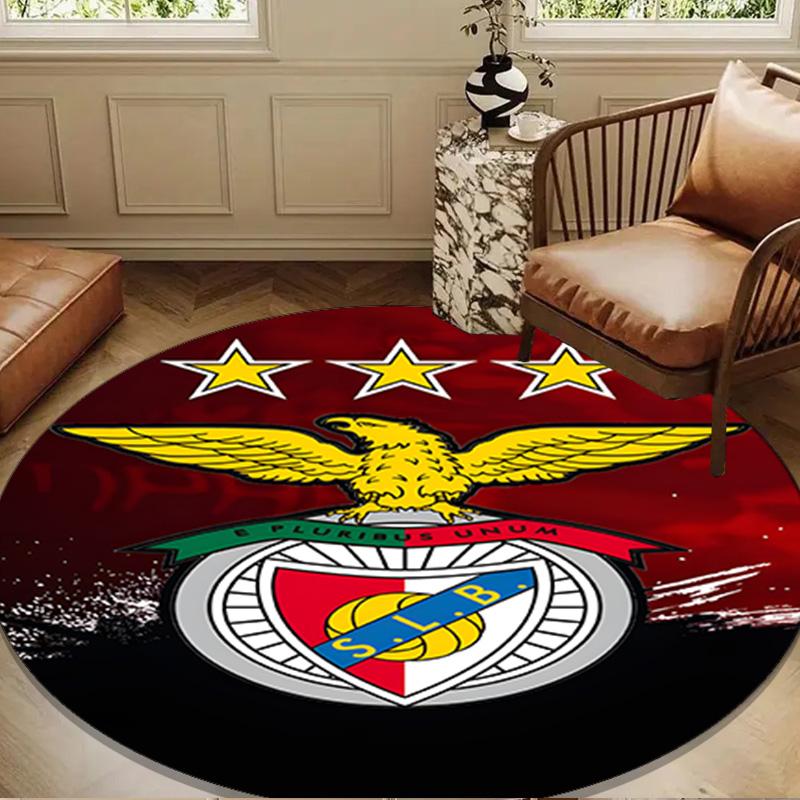 1PC Rug Ben-fica Football Club Round Mat Home Decor, Chair Rug For livingroom,Bedroom, Doormat Home Decor Birthday Gift Christmas Gifts
