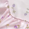 Purple Flower Bed Sheets Single/Queen/King Size Fitted Bed Sheet With Elastic Band Drap De Lit High Quality Mattress Cover 180