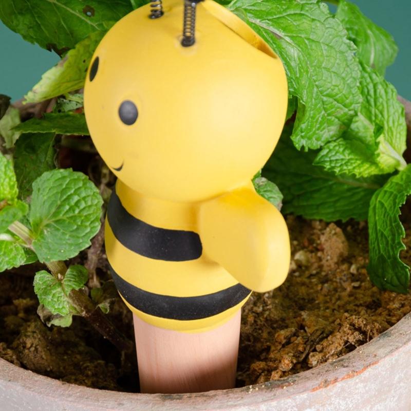 4pc Self Watering Planter Insert Plant Watering Stakes Bees Terracotta Watering Spikes Automatic Water Irrigation Device
