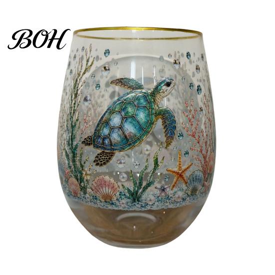 Sturdy Thickened Glassware Hummingbird Joy Tea Cup, Colorful Animal Tumbler, Floral Glass Decorative Flower Bird Cup Golden Rim, Artistic Water