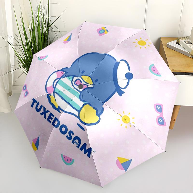 

1pc TUXEDOSAM Penguin Umbrella - Auto Open Close, Portable 3-Fold Design with Iron Frame for Outdoor Use, Perfect Gift for Fans, Travelers, Daily Use,
