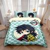 Japanese anime Duvet Cover Tomioka Giyuu Bedding Set Cartoon D-Demon-Slayer Duvet Cover for Adults Bedroom Decor