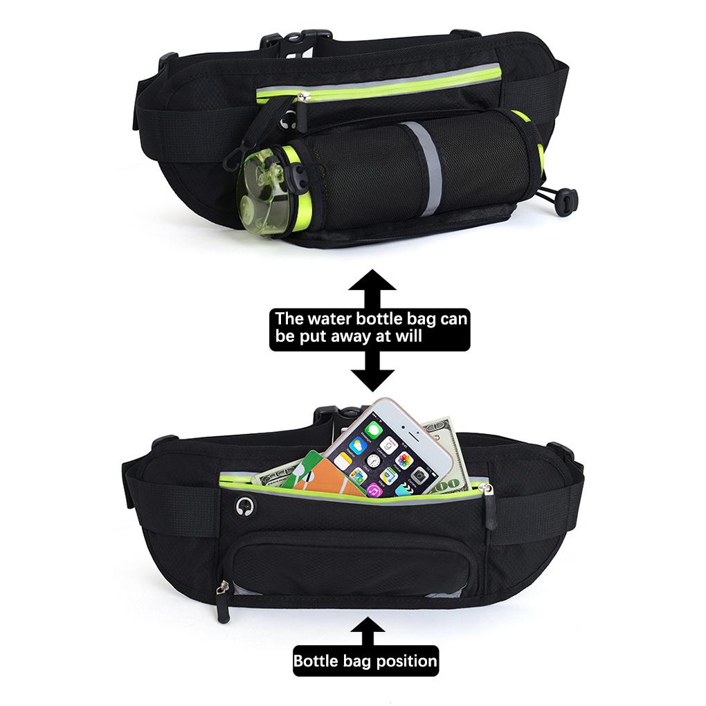 Portable Waist Zipper Bag Camping Hiking Traveling Running Jogging Polyester Belt Pouch Phone Adjustable Fanny Pack