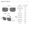 Retro Frameless Sunglasses Women Brand Designer Rimless Gradient Sun Glasses Fashion Shades Cutting Lens Metal Eyewear