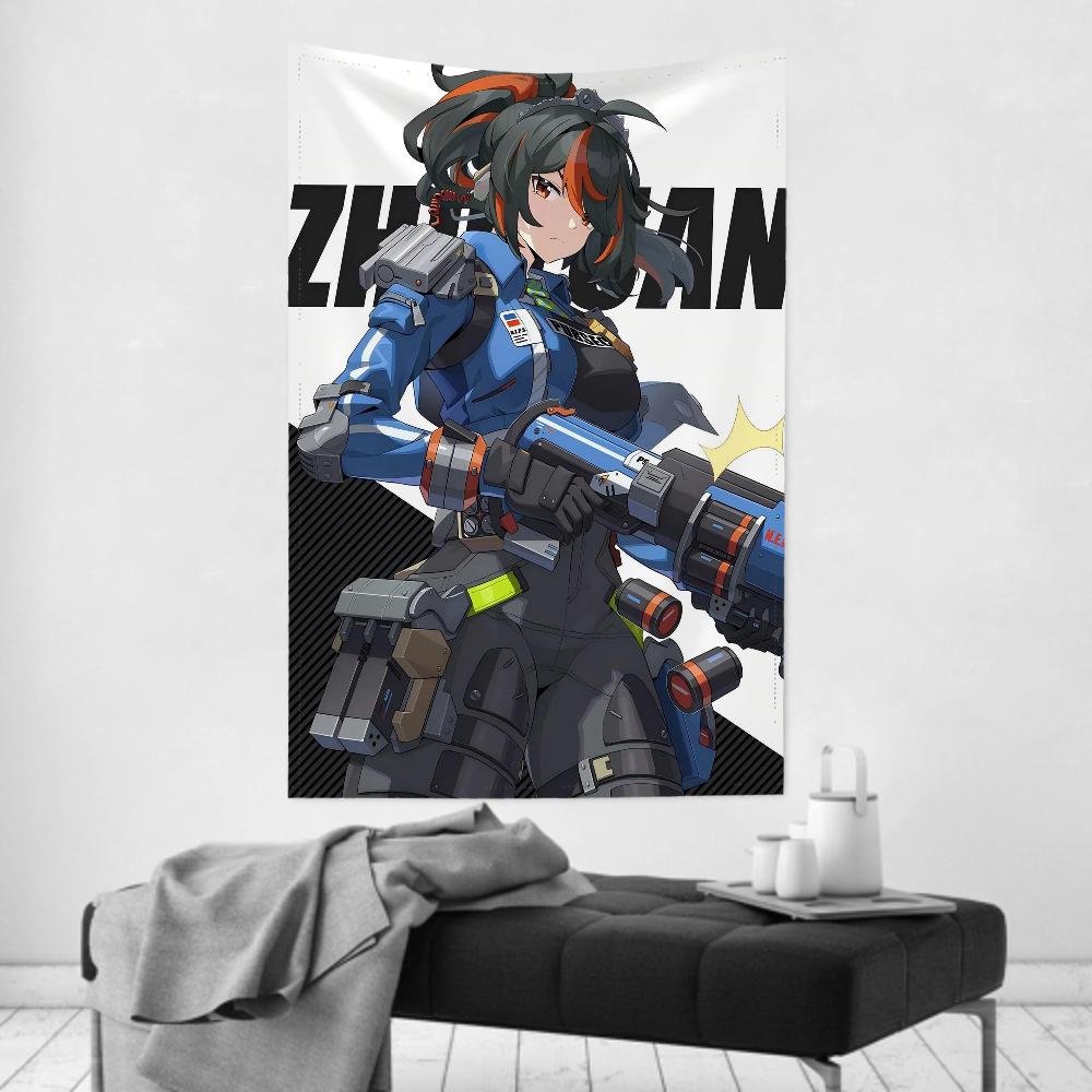 

Game Anime Zhu Yuan Tapestry Room Decor ZZenless Zone Zero Wall Cloth Party Hanging Background Room Decor Baby Room 74x94cm(29x37in)