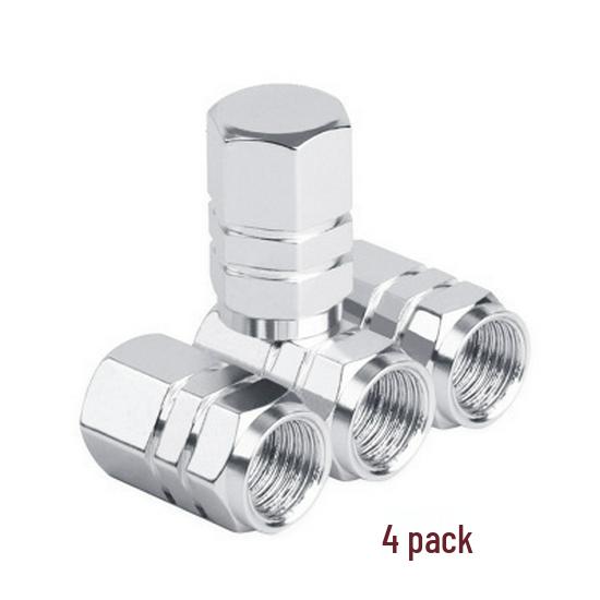 Aluminum Alloy Personalized Car Tire Valve Stem Caps - 4-Piece Set