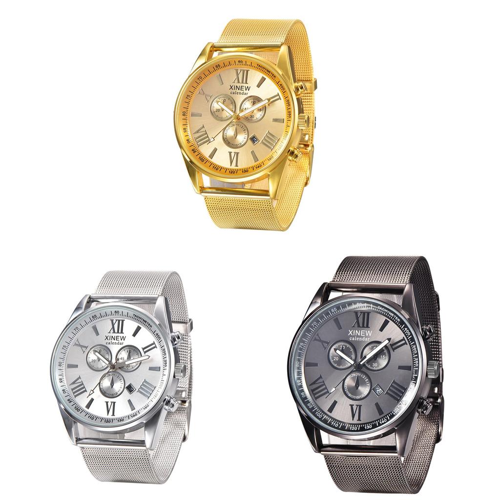 Premium Quality Mens Stainless Steel Military Watch With Elegant Date Functionality