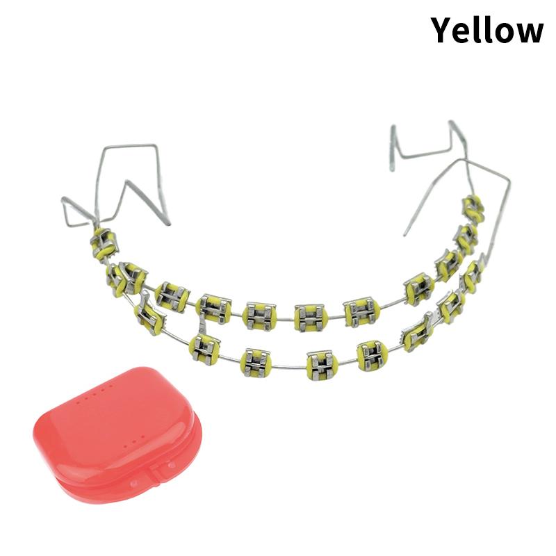 1 Pair Temporary Tooth Decoration With Metal Wires Multicolour Metal Bracket Orthodontic Ligature Ties Dentist Material