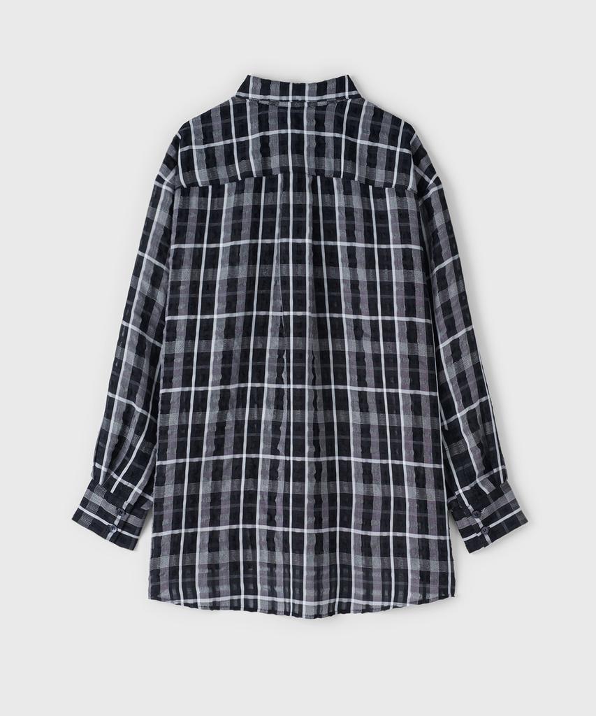 Yunse Unisex Check Shirt (Black)