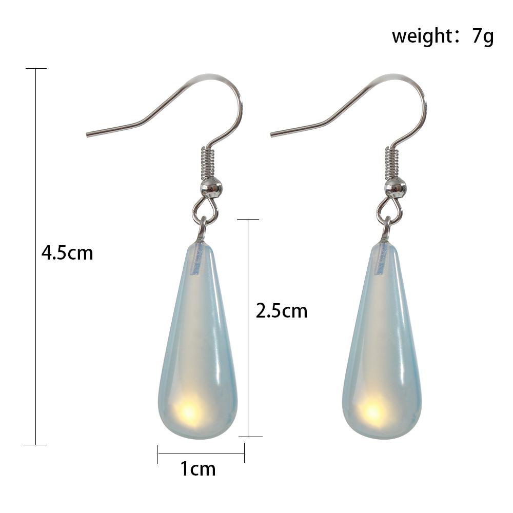 Attractive Natural Opal Hook Earrings Women Girl Gift Fashion Jewelry