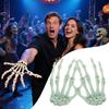 1 Pair Halloween Skeleton Horror Decor Skeleton Hands Ornament Realistic Fake Arms Seasonal Decoration Hangable For Porch