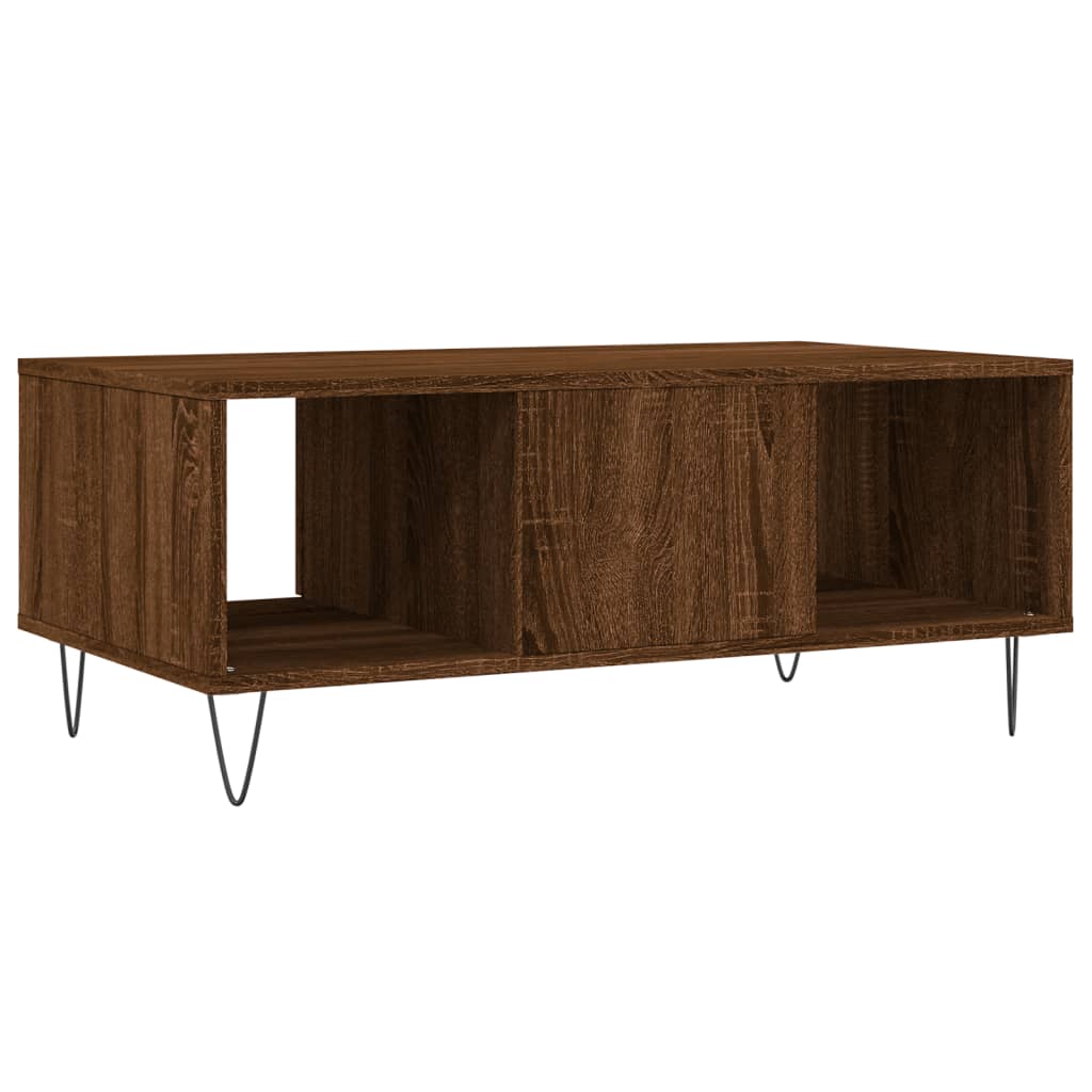 Vidaxl Coffee Table, Brown Oak, 90X50X36.5 Cm
