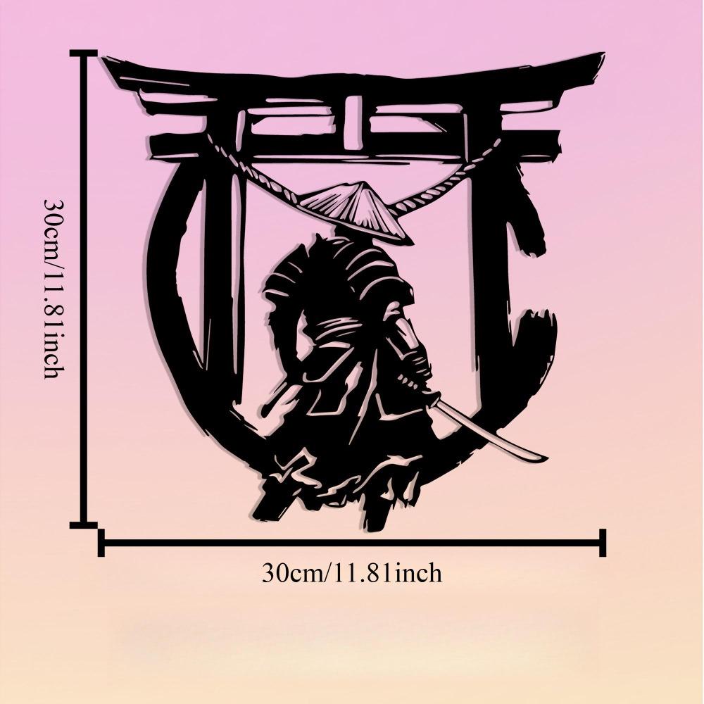 Samurai Steel Wall Art History Enthusiast Gift Home Decor Metal Silhouette