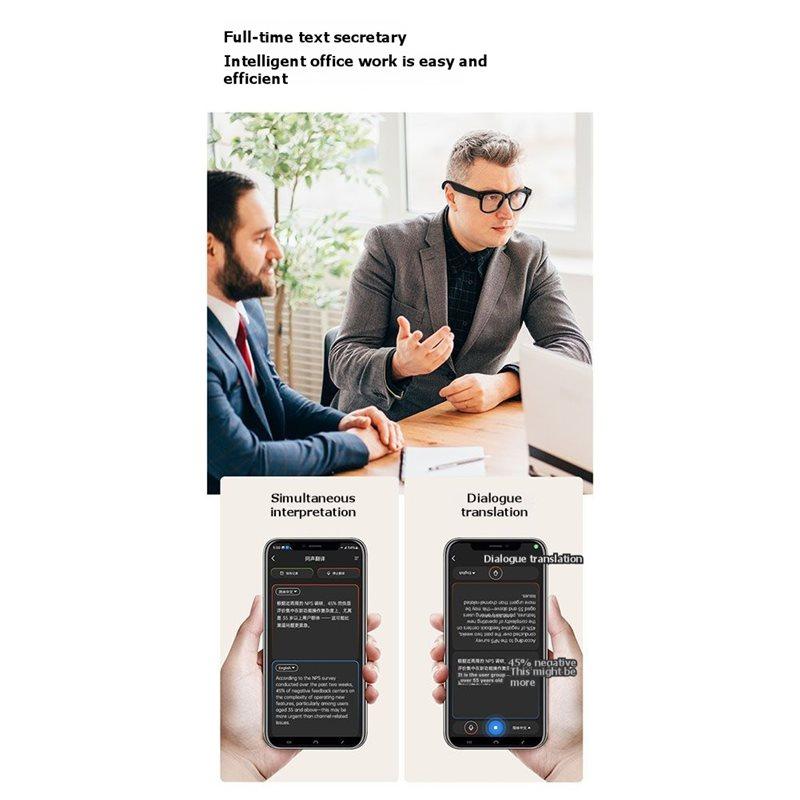 KI-Fotorecognition Smarte Brille 8MP Kamera Videoaufnahme Bluetooth Anruf Sprachübersetzung Sonnenbrille