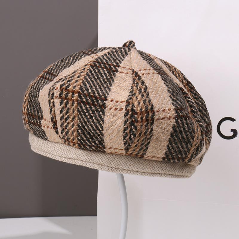 Autumn and Winter Fashion Plush Beret Children Show Their Faces Small Painter Hat Versatile Big Head Circumference Newsboy Hat