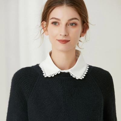 White Fake Collar for Women Blouse Sweater Lapel Detachable Shirt Collar Female Removable Half Shirt Tops Decorative