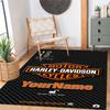 Harley-davidson Motorcycles Customize Your Name Floor Rug Office Rug Perfect for Outdoor Living Rooms Game Room Balcony Anti-slip Rug Decorate Offices