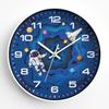 Children's Room Wall Clock Clock Cartoon Astronaut Silent Clock Bedroom Quartz Clock Home Wall Hanging 8 Inches 20CM